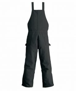 'Carhartt' Men's Zip To Waist Quilt Lined Biberall - Black