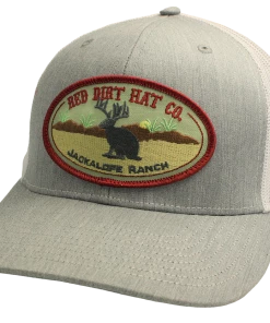 RED DIRT HAT COMPANY 'Red Dirt Hat' Jackalope Ranch Patch Hat - Heather Grey / White Men