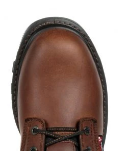 'Rocky' Men's 8" Rams Horn EH WP Comp Toe - Dark Brown 10 'Rocky' Men's 8