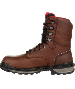 'Rocky' Men's 8" Rams Horn EH WP Comp Toe - Dark Brown 15 'Rocky' Men's 8