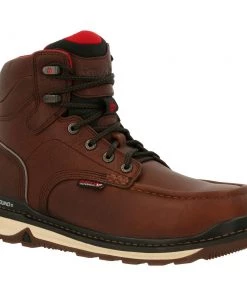 'Rocky'' Men's 6" Rams Horn EH WP Comp Toe Wedge - Brown 15 'Rocky'' Men's 6