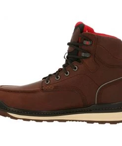 'Rocky'' Men's 6" Rams Horn EH WP Comp Toe Wedge - Brown 14 'Rocky'' Men's 6