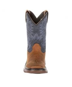 Kids 'Rocky' Youth Ride FLX Square Toe - Denim Blue / Brown 11 Kids 'Rocky' Youth Ride FLX Square Toe - Denim Blue / Brown