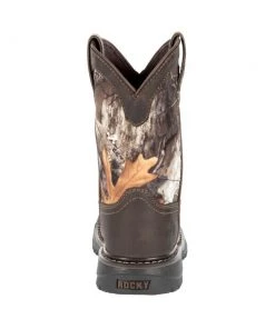 Kids 'Rocky' Youth Ride FLX WP Boot - Brown / Realtree Camo