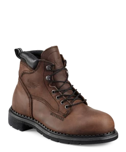 Redwing Shoe Co 'Red Wing' Men's 6" SuperSole® Int. Metguard EH WP Steel Toe - Brown / Black