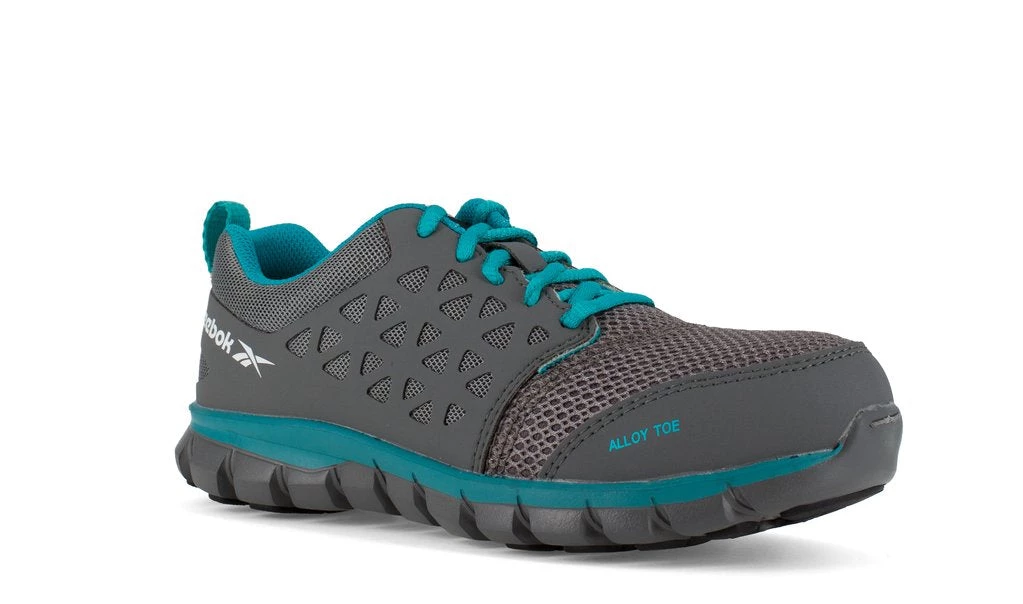 'Reebok' Women's Sublite Cushion ESD SR Alloy Toe - Grey / Turquoise 3 'Reebok' Women's Sublite Cushion ESD SR Alloy Toe - Grey / Turquoise