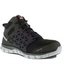 'Reebok' Men's Mid Sublite Cushion ESD Alloy Toe - Black / Gray