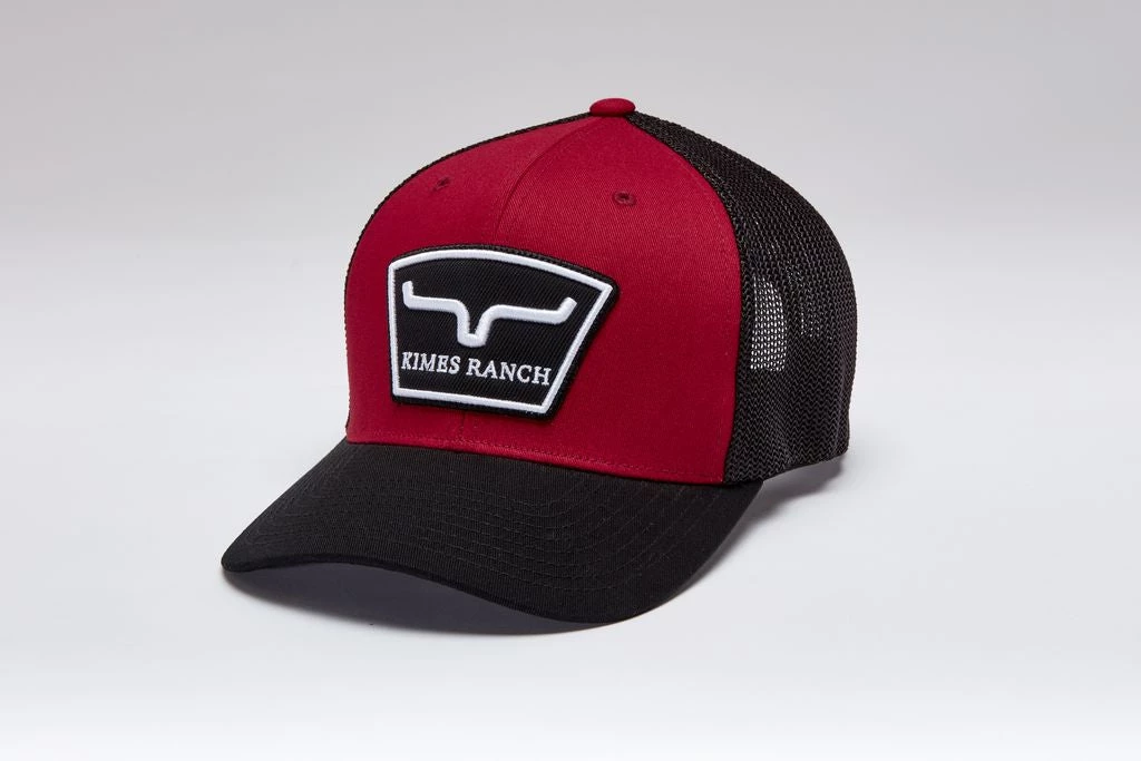 'Kimes Ranch' Unisex Hardball Trucker Cap - Red 3 'Kimes Ranch' Unisex Hardball Trucker Cap - Red