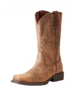 'Ariat' Men's 12" Western Rambler Square Toe - Brown / Bomber