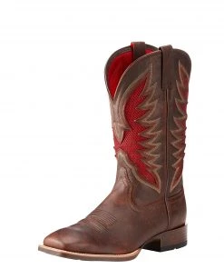 'Ariat' Men's Venttek™ Ultra Western Square Toe - Brown / Red