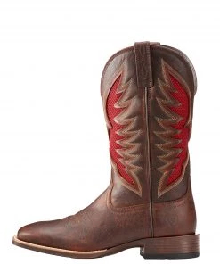 'Ariat' Men's Venttekâ„¢ Ultra Western Square Toe - Brown / Red