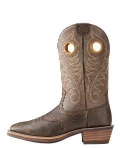 'Ariat' Men's 12" Heritage Roughstock - Grey / Brooklyn Brown