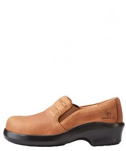 'Ariat' Women's Expert Safety Clog ESD Comp Toe - Tan