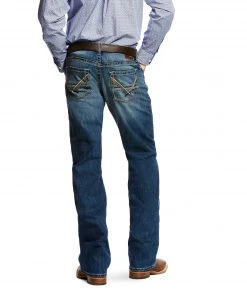 'Ariat' Men's M5 Alden Stackable Straight Leg - Delmar Medium Wash