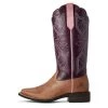 'Ariat' Women's 13" Jackpot Western Square Toe - Tan / Purple 1 'Ariat' Women's 13" Jackpot Western Square Toe - Tan / Purple