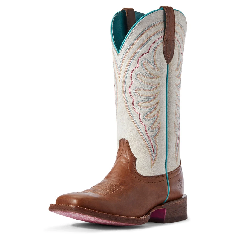 'Ariat' Women's 12" Circuit Shiloh Western Square Toe - Brown / White 6 'Ariat' Women's 12" Circuit Shiloh Western Square Toe - Brown / White