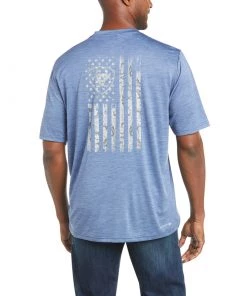 'Ariat' Men's Charger Graphic Flag T-Shirt - Old Bay