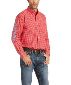 'Ariat' Men's Pro Series Team Blaise Western Button Down - Red