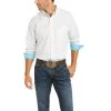 'Ariat' Men's Gary WF Classic Fit Button Down - White