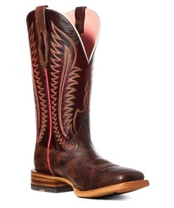 'Ariat' Women's 12" Belmont Western Square Toe - Crackled Cafe 11 'Ariat' Women's 12