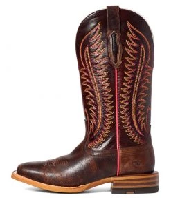 'Ariat' Women's 12" Belmont Western Square Toe - Crackled Cafe