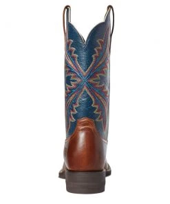 'Ariat' Women's West Bound Square Toe - Russet Rebel / Crackle Navy 13 'Ariat' Women's West Bound Square Toe - Russet Rebel / Crackle Navy