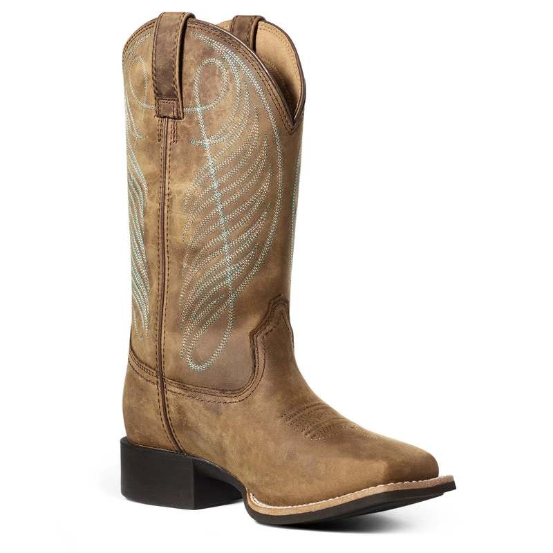 'Ariat' Women's 11" Roundup Western WP Square Toe - Distressed Brown 6 'Ariat' Women's 11" Roundup Western WP Square Toe - Distressed Brown