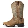 'Ariat' Women's 11" Roundup Western WP Square Toe - Distressed Brown