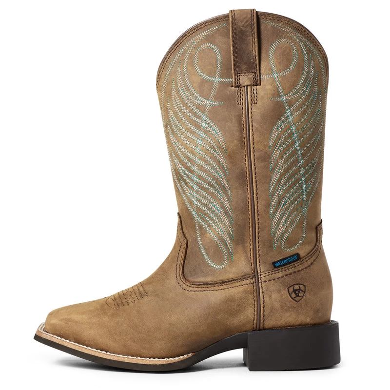 'Ariat' Women's 11" Roundup Western WP Square Toe - Distressed Brown 3 'Ariat' Women's 11" Roundup Western WP Square Toe - Distressed Brown