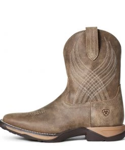 'Ariat' Youth 8" Anthem Western Square Toe - Brown Bomber Kids