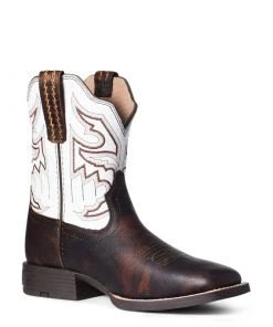 'Ariat' Youth 8" Sorting Pen Western Square Toe - Marbled Mahogany 11 'Ariat' Youth 8