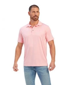 'Ariat' Men's Charger 2.0 Fitted Polo - Peony