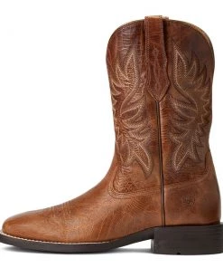 'Ariat' Men's 10.5" Brander Western Square Toe - Dark Tan