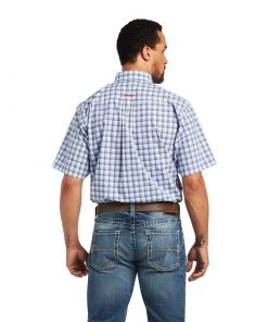 'Ariat' Men's Pro Fred Classic Fit Short Sleeve - WHITE