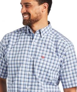 'Ariat' Men's Pro Fred Classic Fit Short Sleeve - WHITE