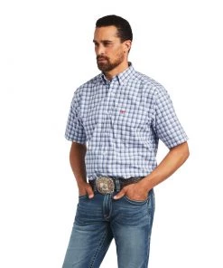 'Ariat' Men's Pro Fred Classic Fit Short Sleeve - WHITE