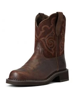 'Ariat' Women's 8" Fatbaby Heritage Tess Western Round Toe - Forest Brown / Jamocha 14 'Ariat' Women's 8
