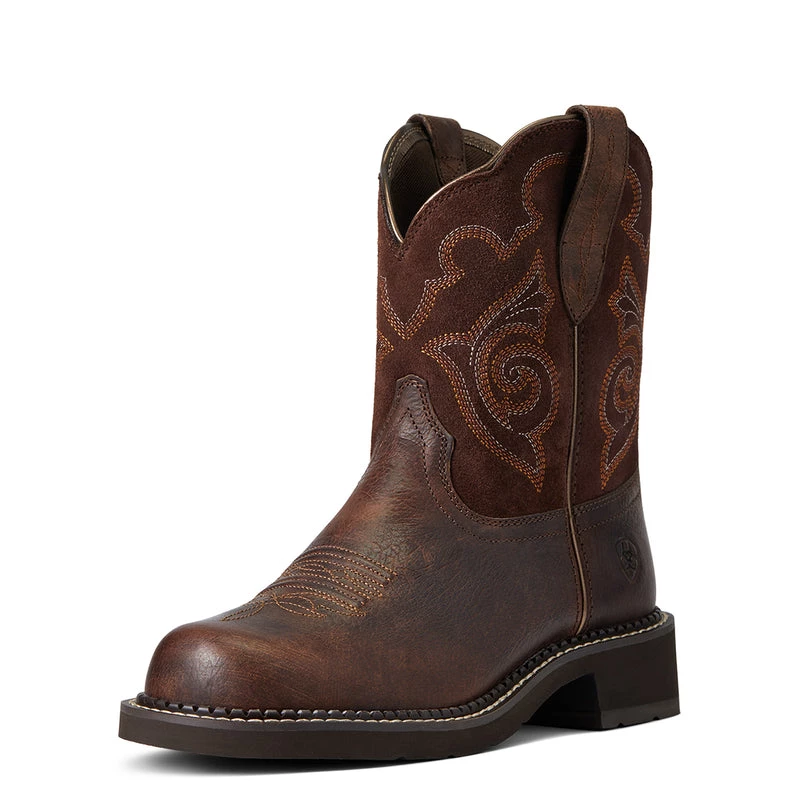 'Ariat' Women's 8" Fatbaby Heritage Tess Western Round Toe - Forest Brown / Jamocha 8 'Ariat' Women's 8" Fatbaby Heritage Tess Western Round Toe - Forest Brown / Jamocha
