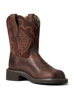 'Ariat' Women's 8" Fatbaby Heritage Tess Western Round Toe - Forest Brown / Jamocha 12 'Ariat' Women's 8