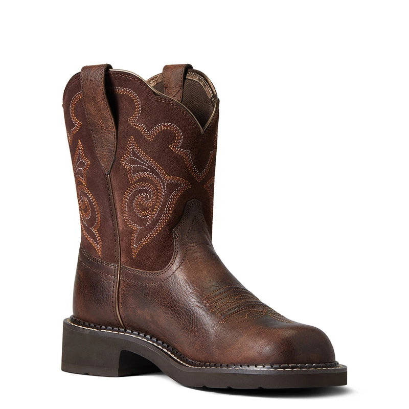 'Ariat' Women's 8" Fatbaby Heritage Tess Western Round Toe - Forest Brown / Jamocha 6 'Ariat' Women's 8" Fatbaby Heritage Tess Western Round Toe - Forest Brown / Jamocha