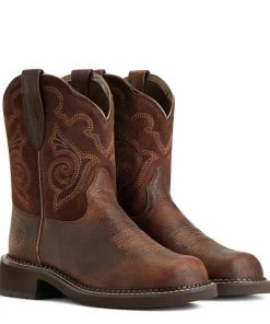 'Ariat' Women's 8" Fatbaby Heritage Tess Western Round Toe - Forest Brown / Jamocha 15 'Ariat' Women's 8
