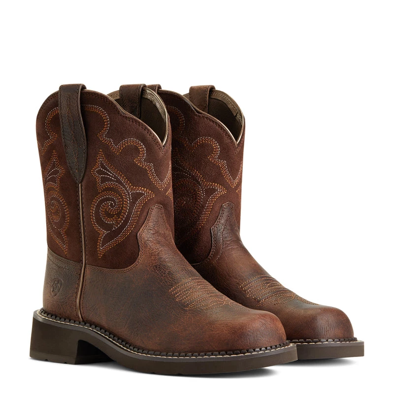 'Ariat' Women's 8" Fatbaby Heritage Tess Western Round Toe - Forest Brown / Jamocha 9 'Ariat' Women's 8" Fatbaby Heritage Tess Western Round Toe - Forest Brown / Jamocha