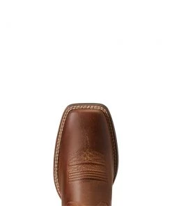 'Ariat' Women's Round Up StretchFit Square Toe - Sassy Brown / Metallic Navy