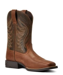 Kids 'Ariat' Youth Amos Square Toe - SORREL CRUNCH/ARMY GREEN 13 Kids 'Ariat' Youth Amos Square Toe - SORREL CRUNCH/ARMY GREEN