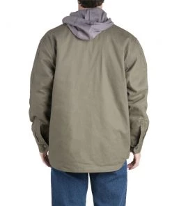 'Berne' Men's Throttle Hooded Shirt Jacket - Sage