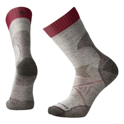 Smartwool Men PhD Pro Outdoor Medium Crew Sock - Taupe / Charcoal / Red 3 Smartwool Men PhD Pro Outdoor Medium Crew Sock - Taupe / Charcoal / Red