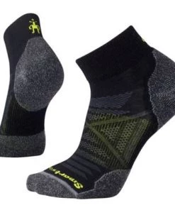Smartwool PhD Outdoor Light Mini Socks - Black / Heather Gray / Lime Green