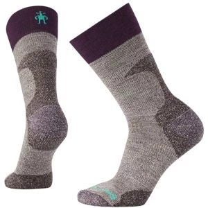 Smartwool Women PhD Hunt Light Crew Socks - Taupe / Magenta / Charcoal 3 Smartwool Women PhD Hunt Light Crew Socks - Taupe / Magenta / Charcoal