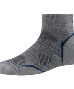 Smartwool PhD Outdoor Light Mini Crew Socks - Gray / Blue / Black