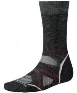 Smartwool Men PhD Outdoor Mid Crew Sock - Black / Charcoal / Gray
